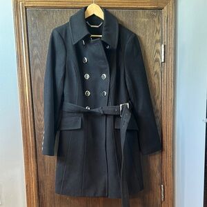 White House black market. Wool Black Double-Breasted Women's Coat